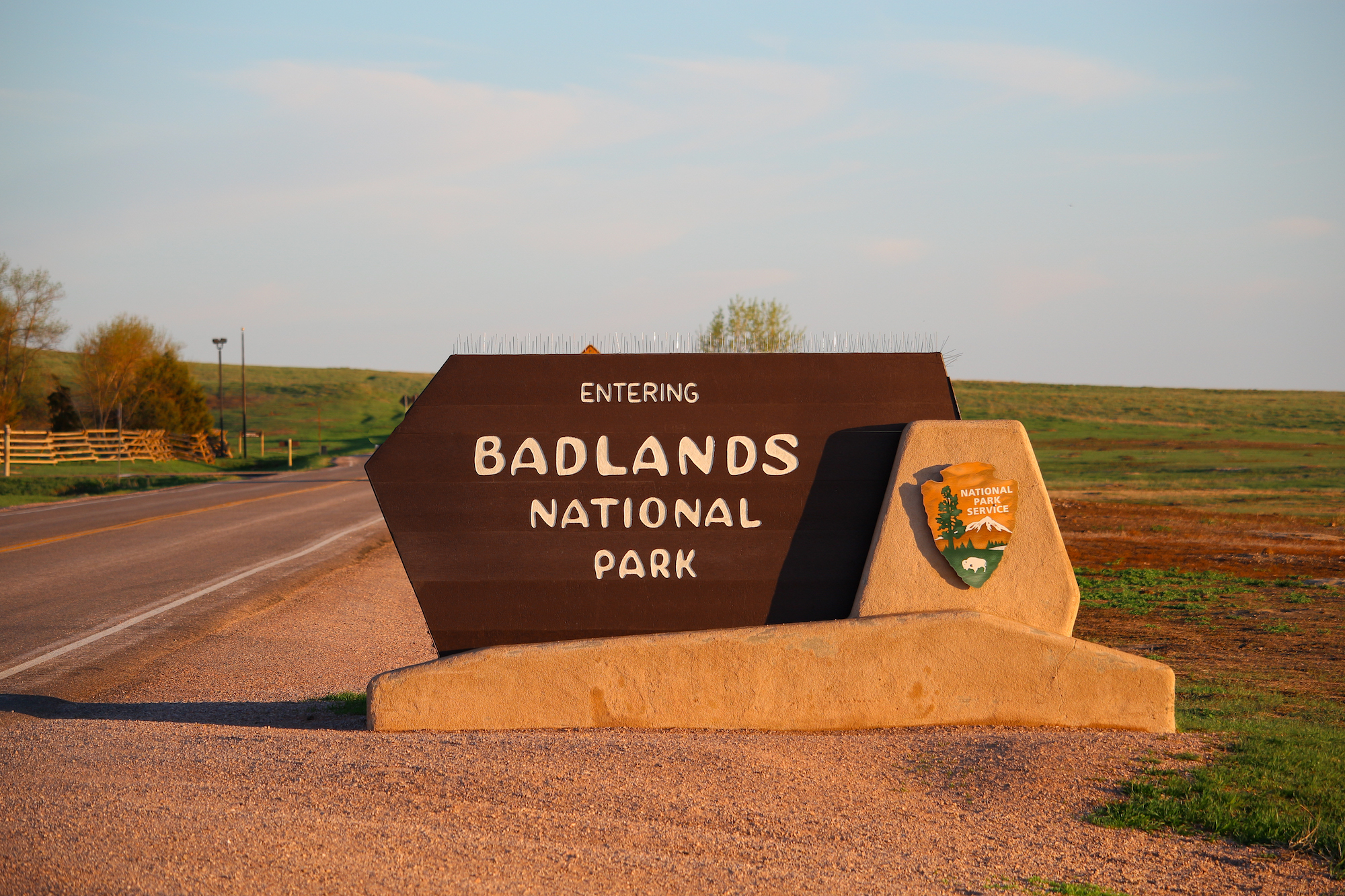 Badlands National Park sign