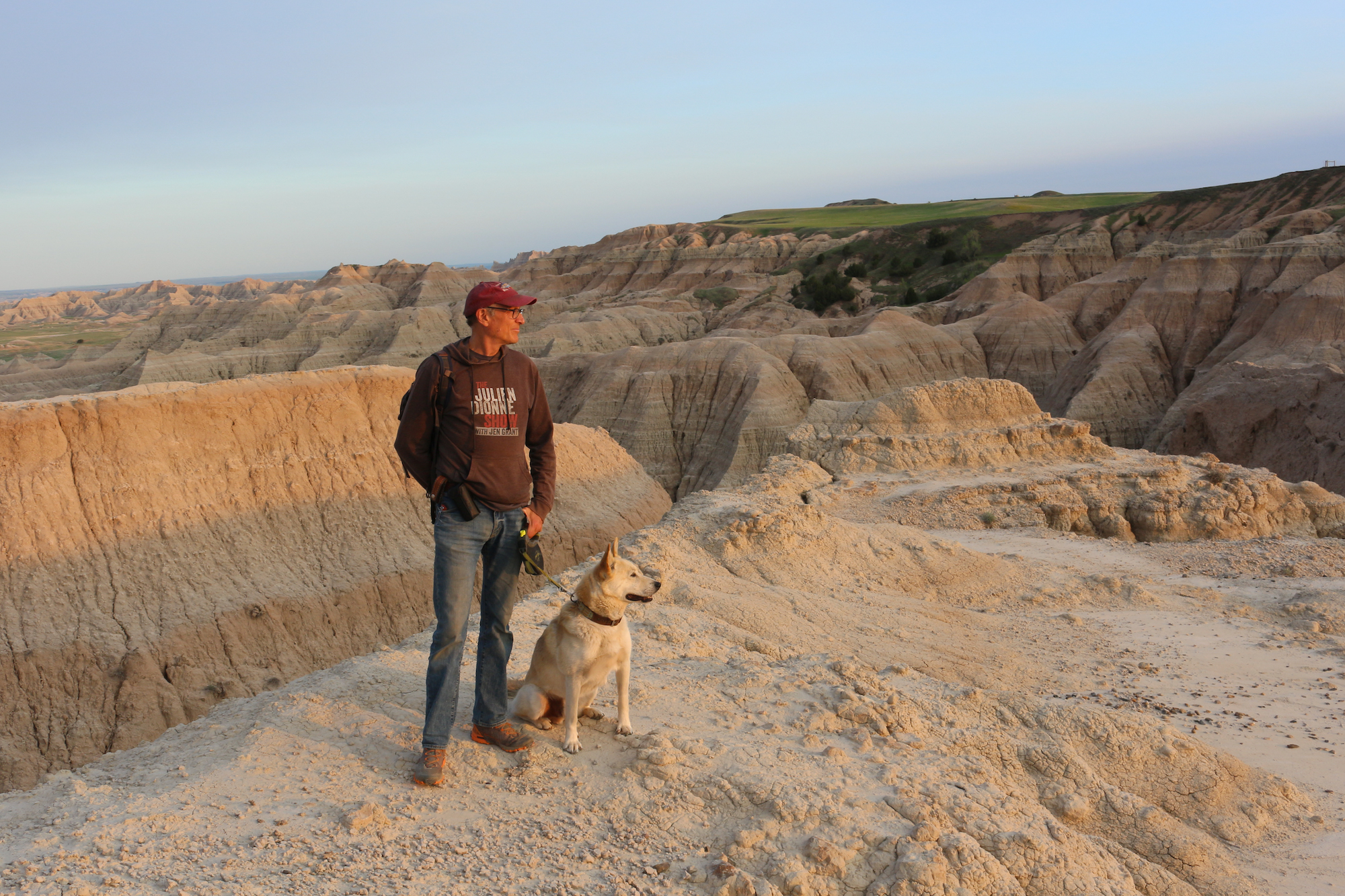 Badlands National Park, scenic view with tourists