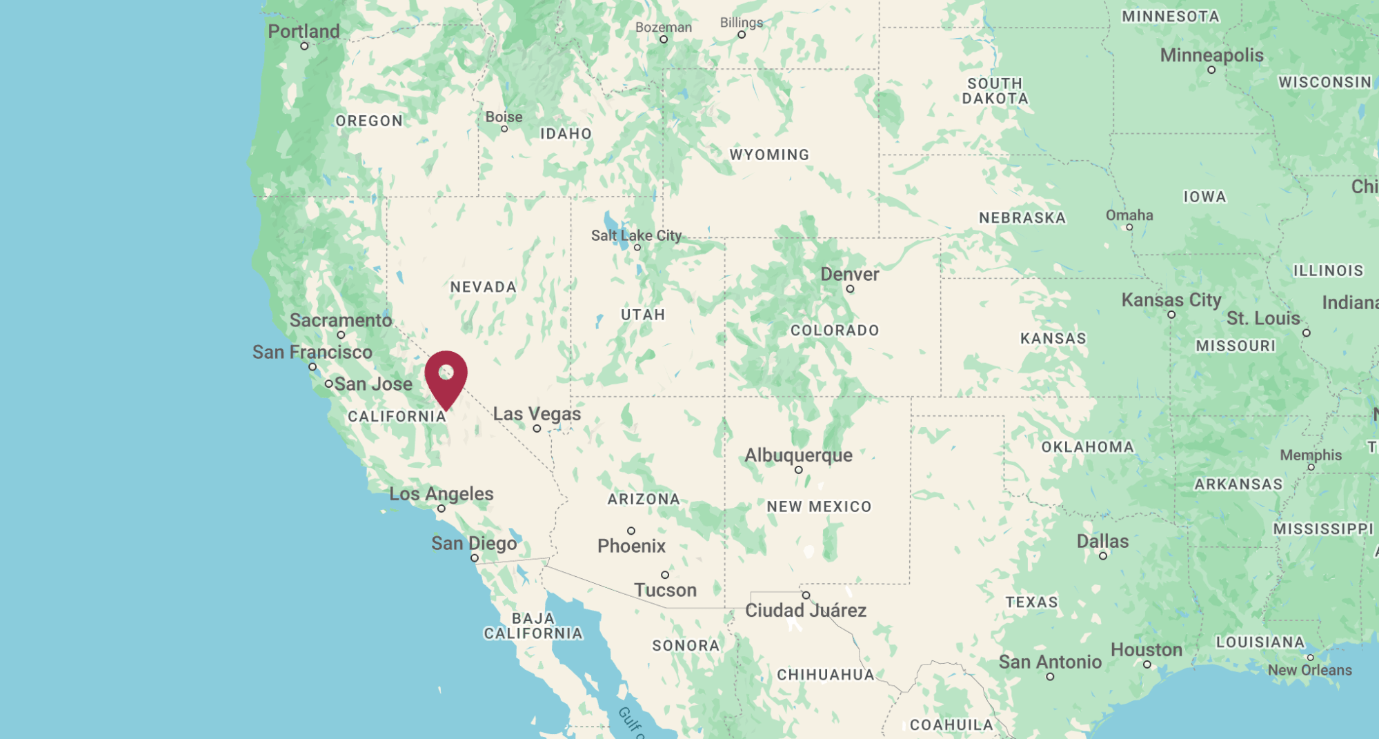 Map of Lone Pine California and the Alabama Hills